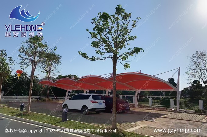 廣東廣州小火車(chē)車(chē)棚膜結(jié)構(gòu)案例